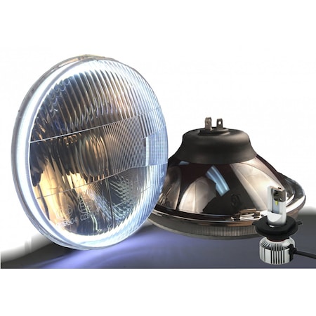 Delta Lights CLASSIC 7" SWITCHBACK HALO LED HEADLIGHT KIT PR 01-1179-LBIO